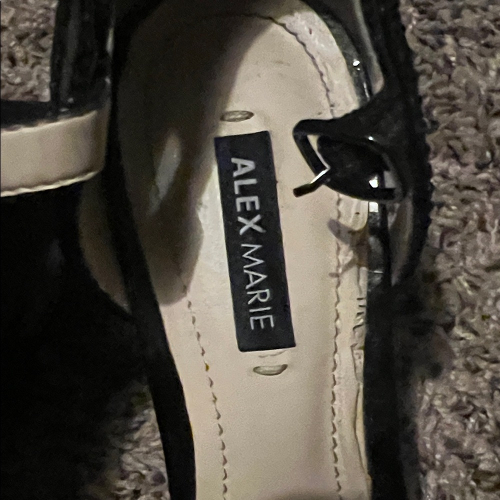 Alex Marie Black Sparkly Heels - Picture 2 of 5